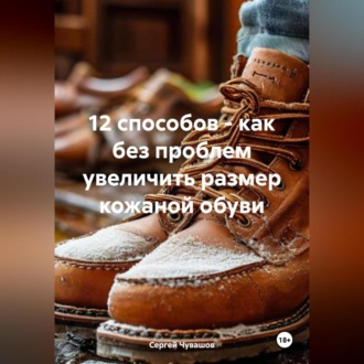 Обложка книги «12 способов – как без проблем увеличить размер кожаной обуви»