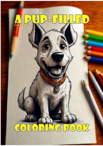 Обложка книги «A Pup-Filled Coloring Book»