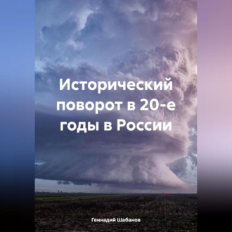 Обложка книги «Исторический поворот в 20-е годы в России»