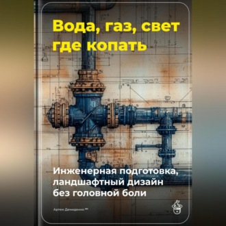 Обложка книги «Вода, газ, свет – где копать: Инженерная подготовка, ландшафтный дизайн без головной боли»
