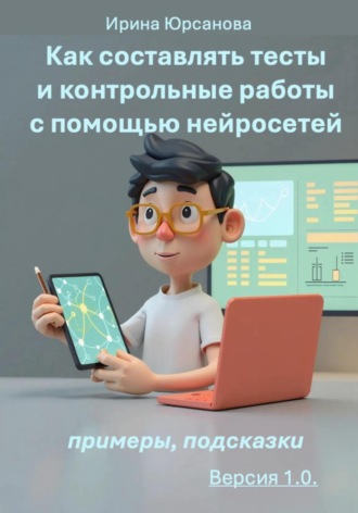Обложка книги «Как составлять тесты и контрольные работы с помощью нейросетей. Версия 1.0»