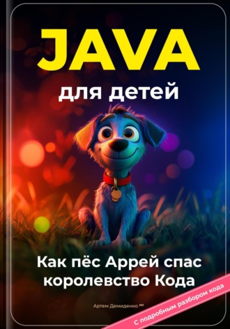 Обложка книги «Java для детей: Как пёс Аррей спас королевство Кода»