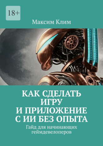 Обложка книги «Как сделать игру и приложение с ИИ без опыта. Гайд для начинающих геймдевелоперов»