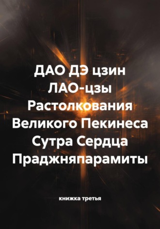 Обложка книги «ДАО ДЭ цзин ЛАО-цзы Растолкования Великого Пекинеса Сутра Сердца Праджняпарамиты»