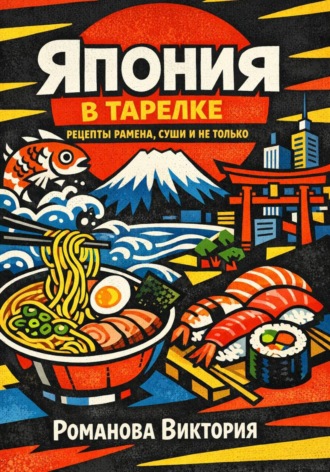 Обложка книги «Япония в тарелке: рецепты рамена, суши и не только»