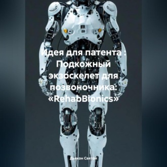 Обложка книги «Идея для патента : Подкожный экзоскелет для позвоночника: «RehabBionics»»