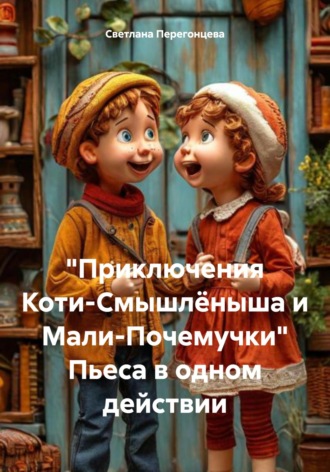 Обложка книги «Приключения Коти-Смышлёныша и Мали-Почемучки. Пьеса в одном действии»