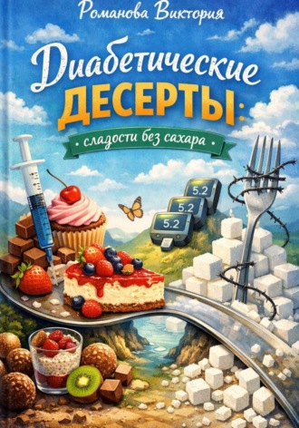 Обложка книги «Диабетические десерты: сладости без сахара»