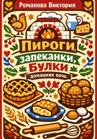 Обложка книги «Пироги, запеканки, булки: домашняя печь»