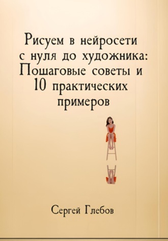 Обложка книги «Рисуем в нейросети с нуля до художника: Пошаговые советы и 10 практических примеров»