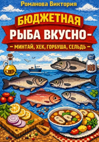 Обложка книги «Бюджетная рыба вкусно — минтай, хек, горбуша, сельдь»