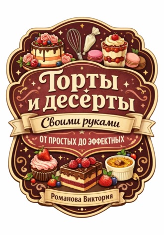 Обложка книги «Торты и десерты своими руками: от простых до эффектных»