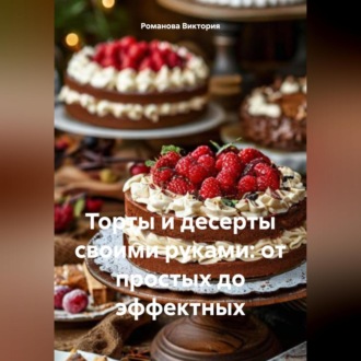 Обложка книги «Торты и десерты своими руками: от простых до эффектных»