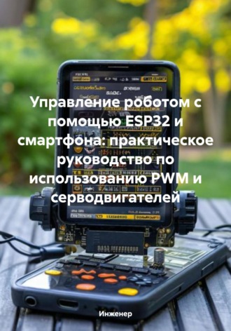 Обложка книги «Управление роботом с помощью ESP32 и смартфона: практическое руководство по использованию PWM и серводвигателей»