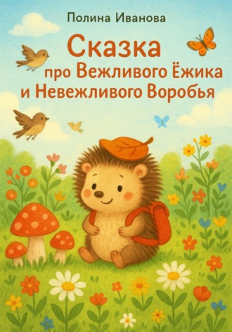 Обложка книги «Сказка про вежливого ёжика и невежливого воробья»