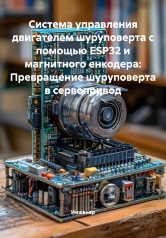 Обложка книги «Система управления двигателем шуруповерта с помощью ESP32 и магнитного енкодера: Превращение шуруповерта в сервопривод»
