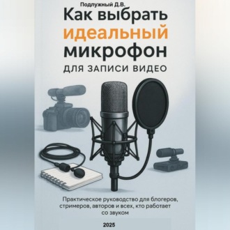 Обложка книги «Как выбрать идеальный микрофон для записи видео. Практическое руководство для блогеров, стримеров, авторов и всех кто работает со звуком»