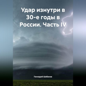Обложка книги «Удар изнутри в 30-е годы в России. Часть IV»