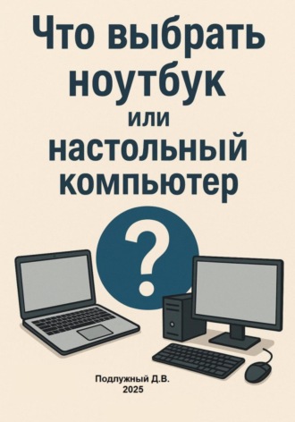Обложка книги «Что выбрать – ноутбук или настольный компьютер?»