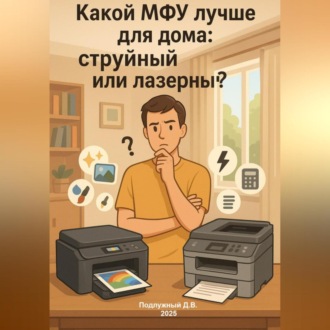 Обложка книги «Какой МФУ лучше для дома: струйный или лазерный? Простое руководство для разумного выбора»