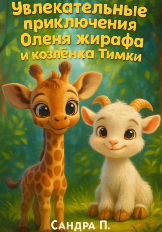 Обложка книги «Увлекательные приключения жирафа Оленя и козлёнка Тимки»