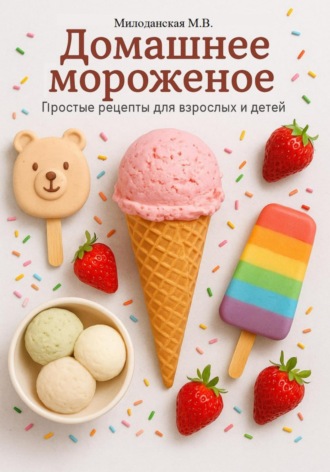 Обложка книги «Домашнее мороженное. Простые рецепты для взрослых и детей»