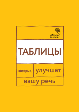 Обложка книги ««Говорите, говорите!» Таблицы, которые улучшат вашу речь. Часть 1»