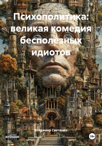 Обложка книги «Психополитика: великая комедия бесполезных идиотов»