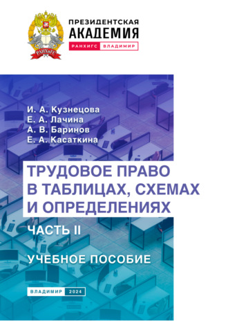 А. В. Баринов. Трудовое право в таблицах, схемах и определениях. Часть 2