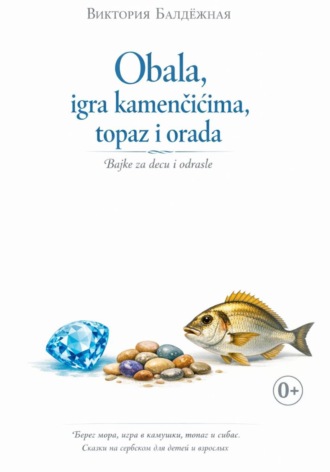 Обложка книги «Obala, igra kamenčićima, topaz i orada. Bajke za decu i odrasle. | Берег моря, игра в камушки, топаз и сибас. Сказки на сербском для детей и взрослых»