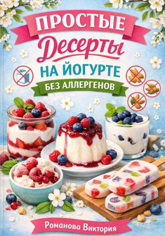 Обложка книги «Простые десерты на йогурте без аллергенов»