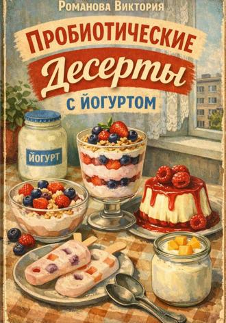 Обложка книги «Пробиотические десерты с йогуртом»