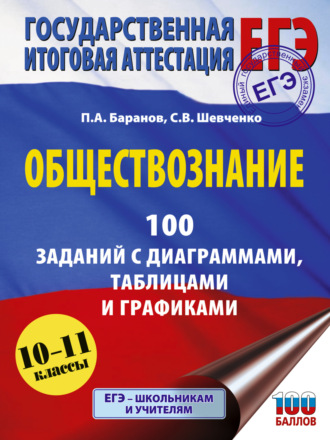 Обложка книги «ЕГЭ. Обществознание. 100 заданий с диаграммами, таблицами и графиками»