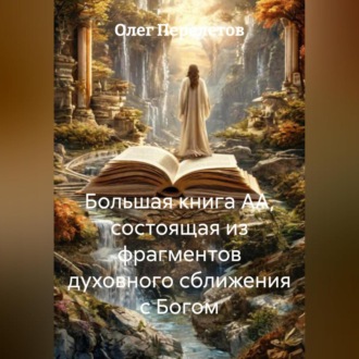 Обложка книги «Большая книга АА, состоящая из фрагментов духовного сближения с Богом»