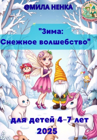 Обложка книги «Зима: Снежное волшебство Раскраска для детей 4–7 лет»
