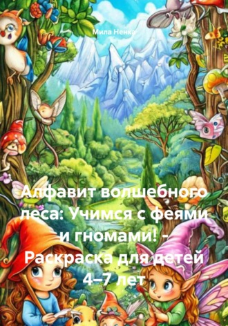 Обложка книги «Алфавит волшебного леса: Учимся с феями и гномами! – Раскраска для детей 4–7 лет»