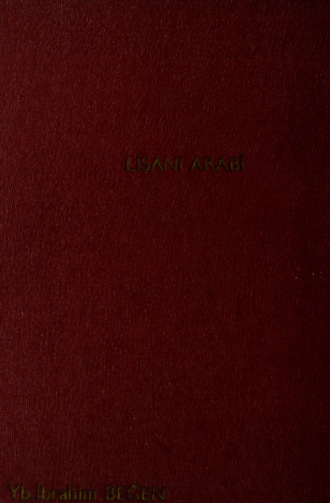 Обложка книги «Lisanı Arabı̂»