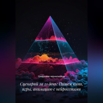 Обложка книги «Сценарий за 21 день: Пишем кино, игры, анимацию с нейросетями»