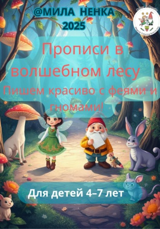 Обложка книги «Прописи в волшебном лесу. Пишем красиво с феями и гномами! Для детей 4–7 лет»