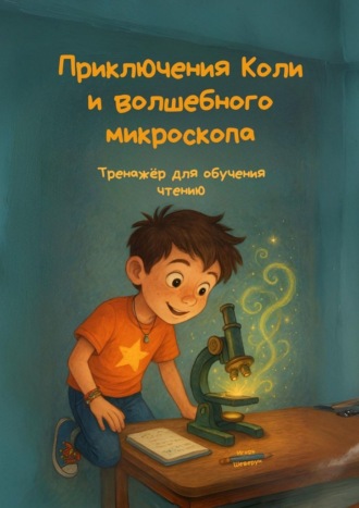 Обложка книги «Приключения Коли и волшебного микроскопа. Книга-тренажёр для обучения чтению»