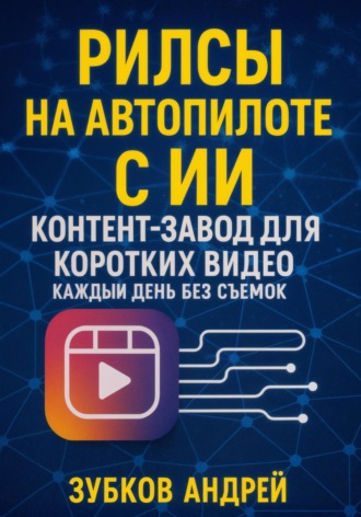 Обложка книги «Рилсы на автопилоте с ИИ: контент-завод для коротких видео каждый день без съемок»
