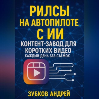 Обложка книги «Рилсы на автопилоте с ИИ: контент-завод для коротких видео каждый день без съемок»
