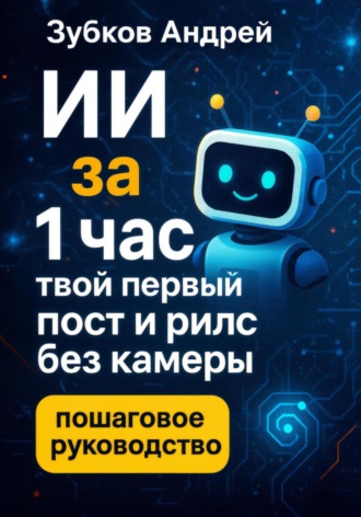 Обложка книги «ИИ за 1 час: твой первый пост и рилс без камеры»