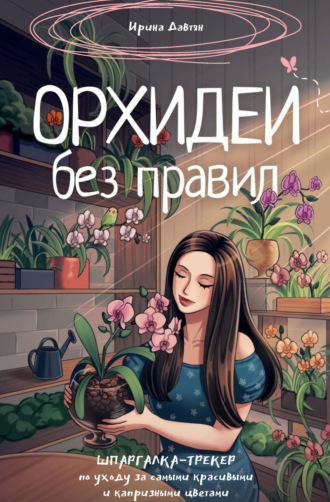 Обложка книги «Орхидеи без правил. Шпаргалка-трекер по уходу за самыми красивыми и капризными цветами»