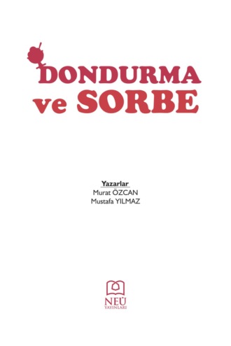 Обложка книги «DONDURMA VE SORBE»