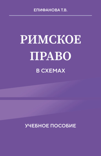 Обложка книги «Римское право в схемах. Учебное пособие»