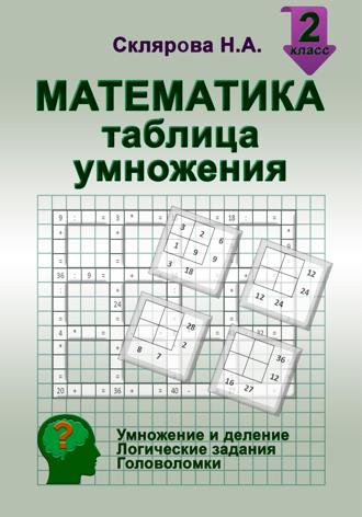 Обложка книги «Математика: примеры на таблицу умножения»