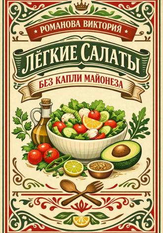 Обложка книги «Лёгкие салаты без капли майонеза»