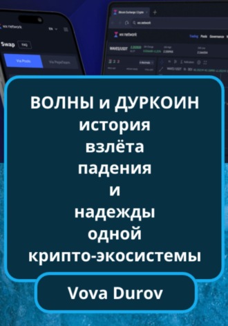 Обложка книги «Волны и дуркоин: история взлёта, падения и надежды одной крипто-экосистемы»