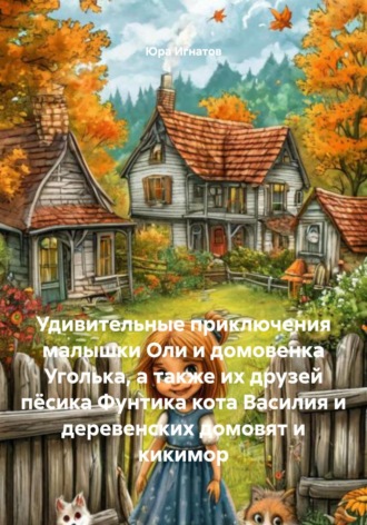 Обложка книги «Удивительные приключения малышки Оли и домовенка Уголька, а также их друзей пёсика Фунтика кота Василия и деревенских домовят и кикимор»